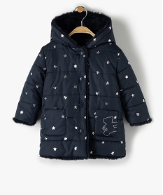 parka bebe fille reversible - lulu castagnette bleuB440601_1