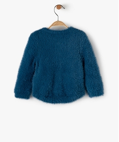 gilet bebe fille en maille poilue - lulu castagnette bleuB441101_3