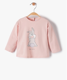 GEMO Tee-shirt bébé fille avec large motif - Disney Rose