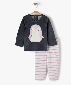 pyjama bebe fille 2 pieces avec motif pingouin bleu pyjamas 2 piecesB448501_1