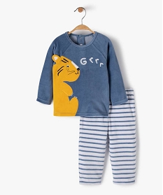 pyjama bebe garcon 2 pieces avec motif lionceau bleu pyjamas 2 piecesB448701_1