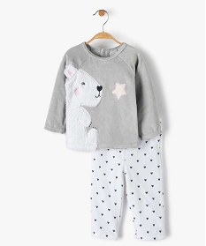 GEMO Pyjama bébé filles 2 pièces avec motif ourson Gris