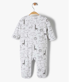 pyjama bebe garcon en velours avec motifs animaux et inscription multicoloreB449201_3
