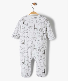 pyjama bebe garcon en velours avec motifs animaux et inscription multicolore pyjamas veloursB449201_3