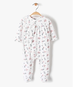 pyjama bebe fille a motifs fleuris et nœuds en relief multicolore pyjamas ouverture devantB449401_1