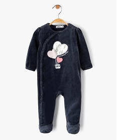 GEMO Pyjama bébé fille avec motifs cours et petites fronces Bleu