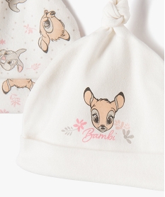 bonnet bebe imprime bambi (lot de 2) - disney baby beigeB452601_2