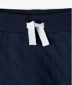 pantalon bebe garcon en maille effet matelasse bleuB453601_2