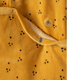 pyjama dors-bien bebe garcon en velours avec motifs lions jaune pyjamas veloursB454201_3