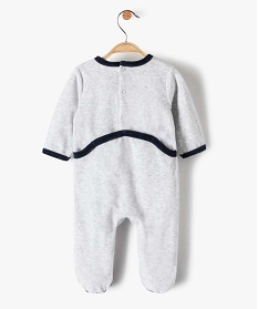 pyjama bebe garcon en velours avec motif camion de pompiers gris pyjamas veloursB454301_4