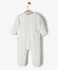 pyjama dors-bien bebe fille en velours avec motif biches beigeB454801_3
