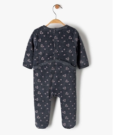 pyjama bebe fille en velours a motifs fleuris multicolore pyjamas veloursB454901_3