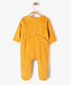 pyjama bebe en velours avec message jaune pyjamas veloursB455601_3