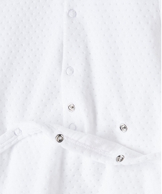 pyjama bebe en velours avec col chemise et motif blancB455801_3