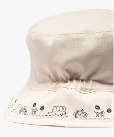 chapeau bebe garcon forme bob avec message blanc accessoiresB459601_2