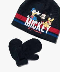 ensemble bebe garcon (3 pieces)   bonnet snood gants - mickey bleu accessoiresB460201_3