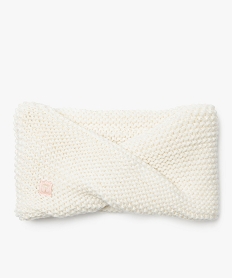 echarpe snood torsadee et pailletee bebe fille blanc chineB461301_1