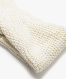 snood bebe fille torsade et paillete beigeB461301_2