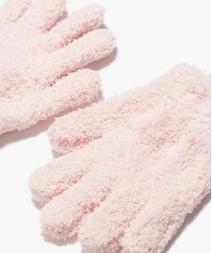 gants fille en maille bouclette (lot de 2 paires) rose standard foulards echarpes et gantsB462001_2