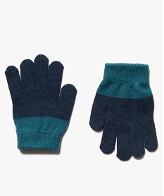 GEMO Gants garçon bicolores Bleu