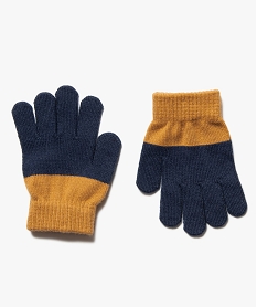 gants garcon bicolores jauneB464101_1