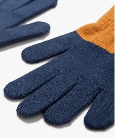 gants garcon bicolores jaune vif foulards echarpes et gantsB464101_2
