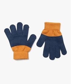 gants garcon bicolores jaune vif foulards echarpes et gantsB464101_3