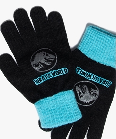 gants garcon avec motif dinosaure – jurassic world bleu foulards echarpes et gantsB464201_2