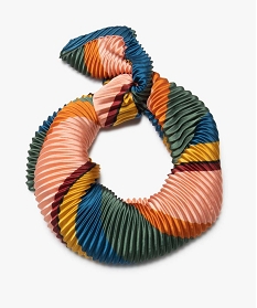 foulard femme multicolores en matiere gaufree multicoloreB466801_2