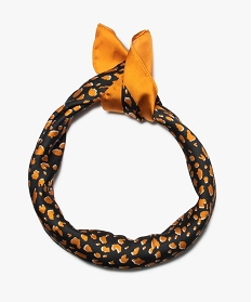 foulard femme satine a motifs tachetes orangeB468801_2