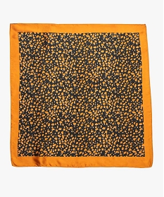 foulard femme satine a motifs tachetes orangeB468801_3