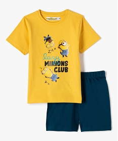 pyjashort garcon bicolore - les minions 2 jauneB475201_2