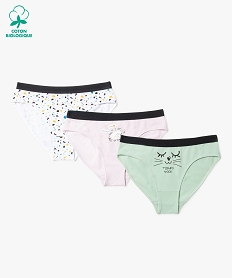 culottes fille imprimees avec ceinture contrastante (lot de 3) multicolore slips shortiesB475901_2