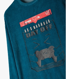 pyjama garcon bicolore avec motif manette de jeu bleuB482101_2