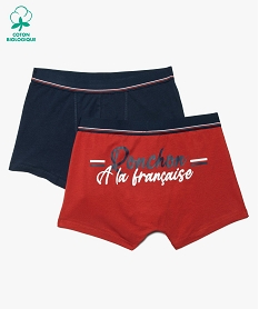boxer homme en coton stretch a message fantaisie (lot de 2) bleuB483701_2