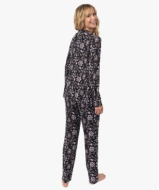pyjama femme deux pieces   chemise et pantalon imprimeB488601_3