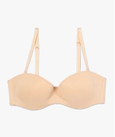 soutien-gorge bandeau en microfibre avec bretelles muti-positions beige soutien-gorge bandeauB490401_4