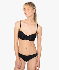 soutien-gorge balconnet en microfibre avec bretelles muti-positions noir soutien-gorge triangle et bandeauB490501_3