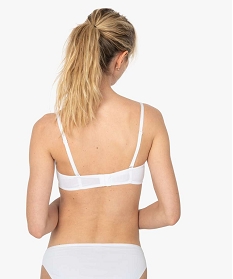 soutien-gorge bandeau en microfibre avec bretelles muti-positions blanc soutien-gorge bandeauB490601_2