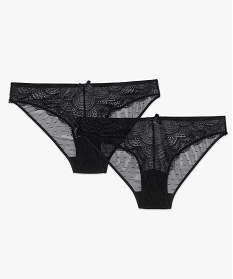 culotte en dentelle et tulle femme (lot de 2) noir culottesB492501_4