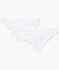 culotte femme en dentelle et tulle (lot de 2) blanc culottesB492601_4