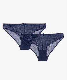 culotte en dentelle et tulle femme (lot de 2) bleu culottesB492701_4