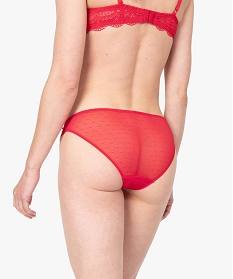 culotte femme en dentelle et tulle (lot de 2) rouge culottesB492801_2