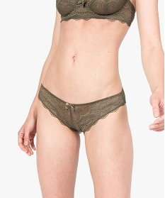 GEMO Culottes en dentelle et tulle femme (lot de 2) kaki standard