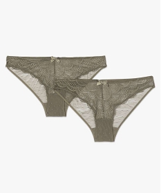 culotte femme en dentelle et tulle (lot de 2) vert culottesB492901_4