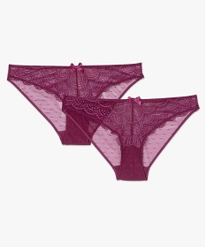 culotte femme en dentelle et tulle (lot de 2) violet culottesB493401_4