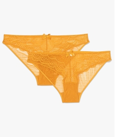 culotte femme en dentelle et tulle (lot de 2) orange culottesB494101_4