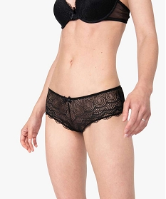 GEMO Shorty en dentelle et tulle femme (lot de 2) Noir