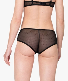 shorty en dentelle et tulle femme (lot de 2) noir shortiesB494801_2