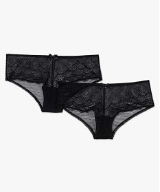 shorty en dentelle et tulle femme (lot de 2) noir shortiesB494801_4